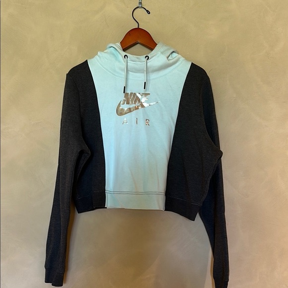 Nike Sweaters - Nike Air Hoodie in Mint And Dark Gray Sleeves